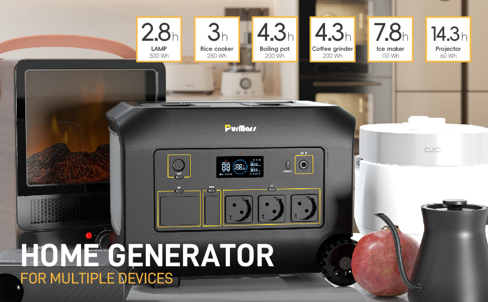 Tragbare Power Station B1200|1200W|Griffe & Räder|Smart-App