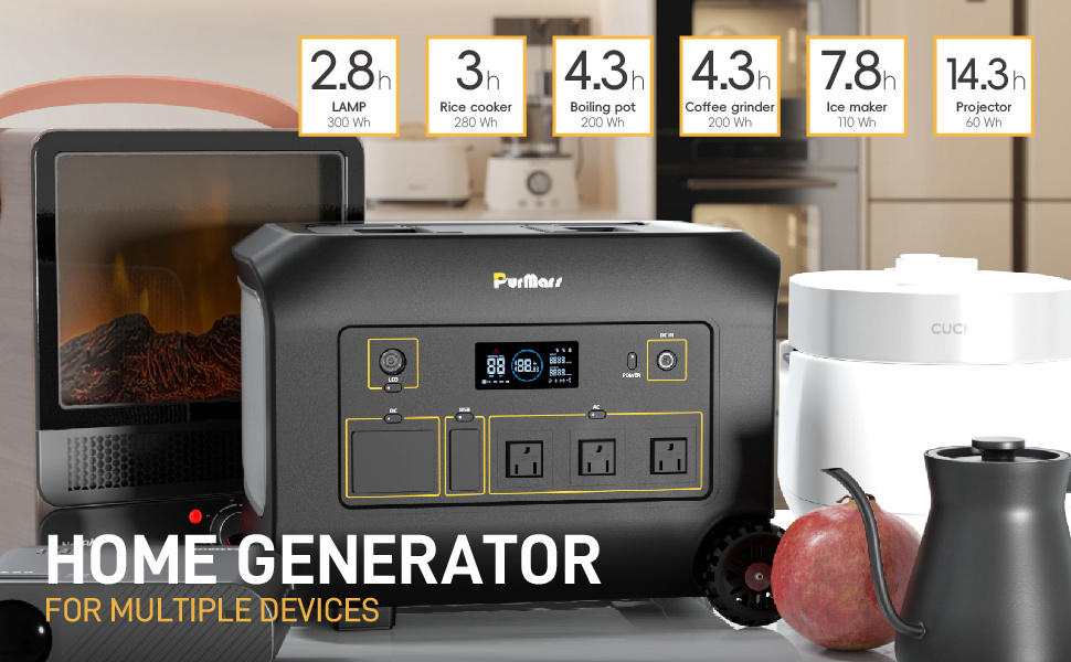 Tragbare Power Station B1200|1200W|Griffe & Räder|Smart-App