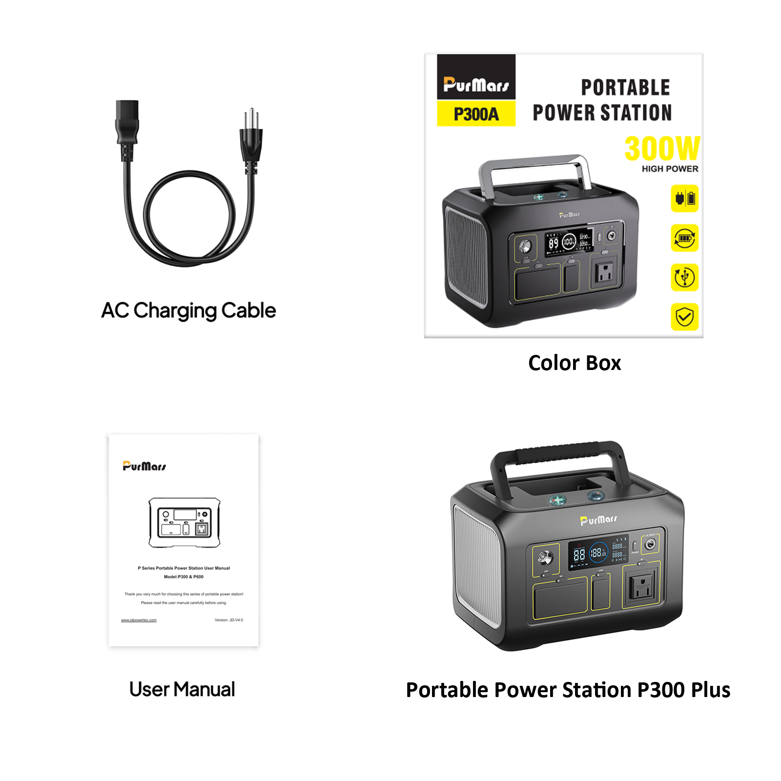 Tragbare Power Station P300 plus|300 W|Kompresse & Thermometer