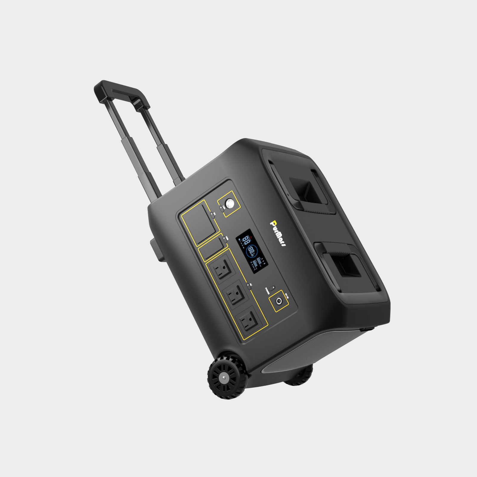 Tragbare Power Station B1200|1200W|Griffe & Räder|Smart-App